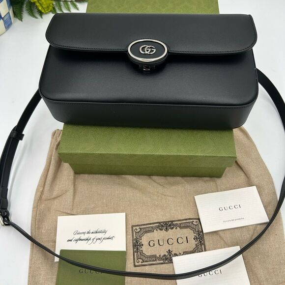 Women’s Gucci calf skin GG shoulder bag detachable shoulder strap made in Italy - Picture 1 of 16